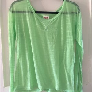 Long sleeve sheer top