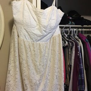 White lace American eagle dress