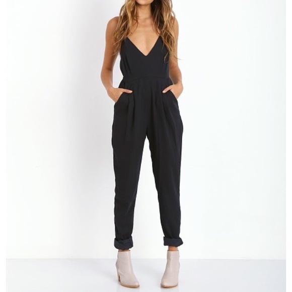 Finders keepers jumpsuit in navy size medium