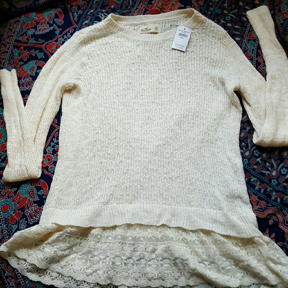 Hollister sweater, cream