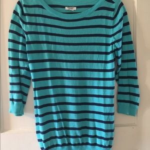 3/4 sleeve, boatneck sweater