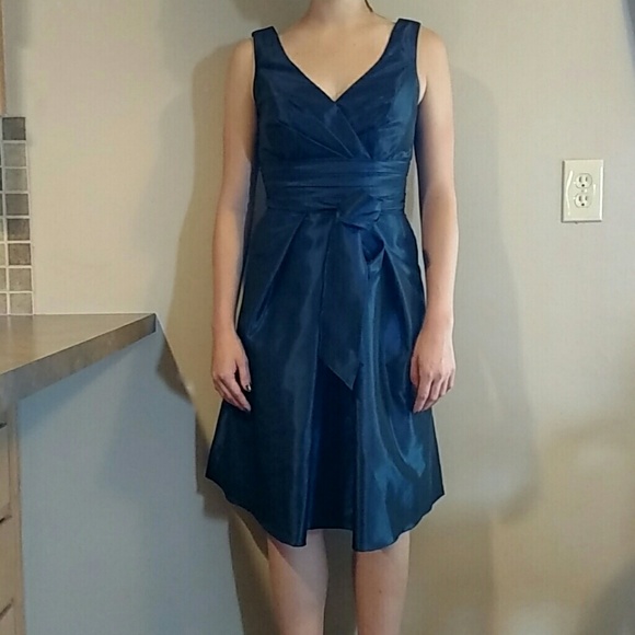 Dark navy taffeta dress