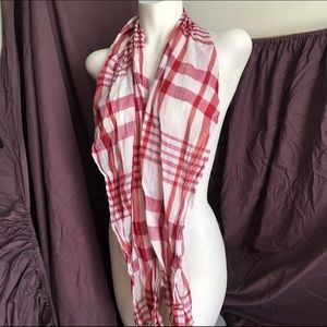 Red plaid scarf