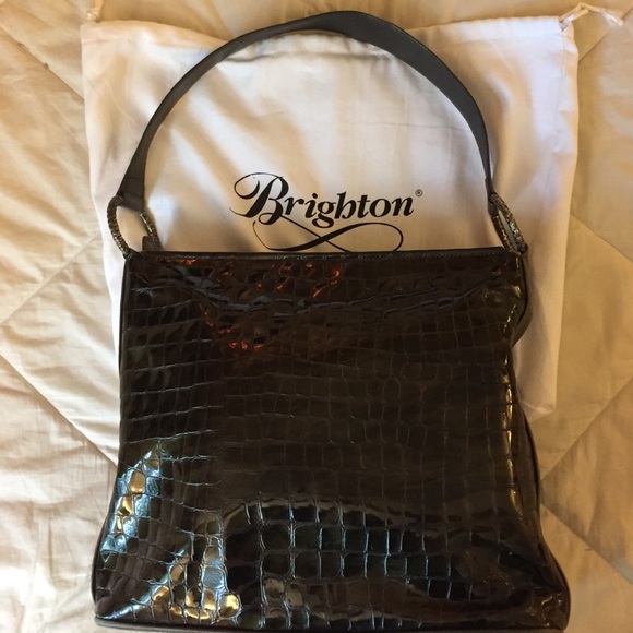 Brighton purse smoky crock patent