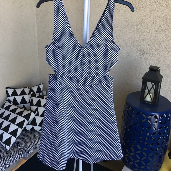 Black and white A-Line dress