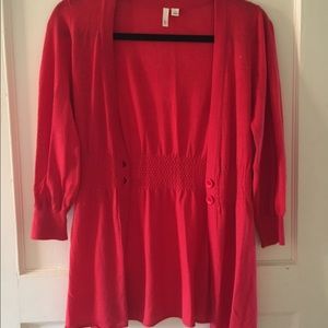 Burnt orange cardigan sweater