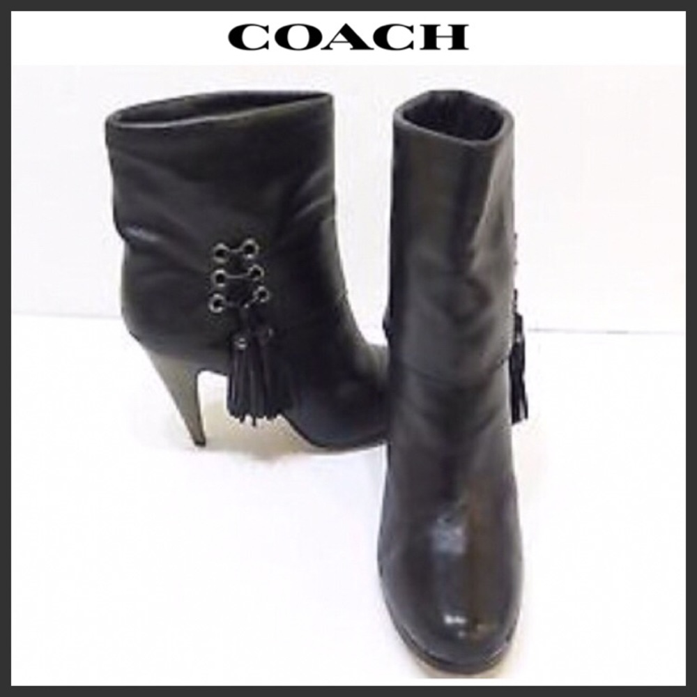Coach Leather Cuff Boots - Picture 1 of 8