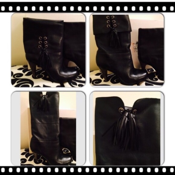 Coach Leather Cuff Boots - Picture 4 of 8