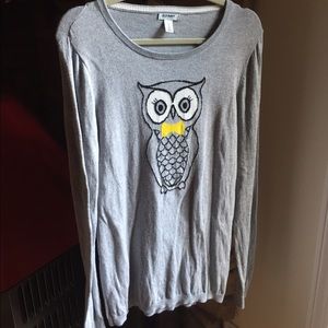 L Old Navy Owl Lightweight Sweater