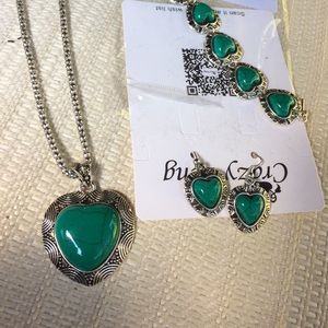 Beautiful green heart set