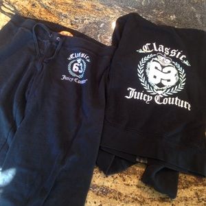 Black juicy couture sweatsuit small