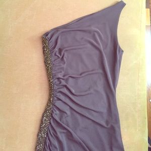 Sexy brown cocktail mini dress