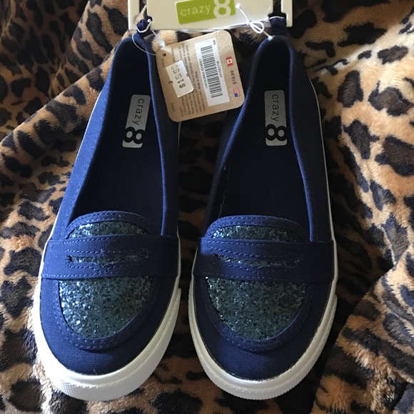 Navy slip on shoes