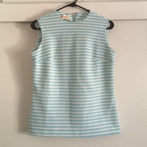 Vintage blue/ white striped tank - Picture 1 of 1