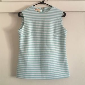 Vintage blue/ white striped tank