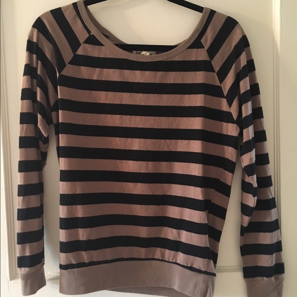 Brown and black striped long sleeve
