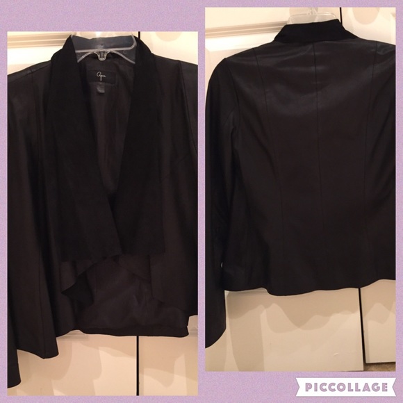 Cropped leather jacket-Aqua🌹 - Picture 3 of 4