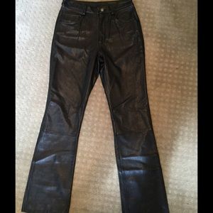 Black leather pants