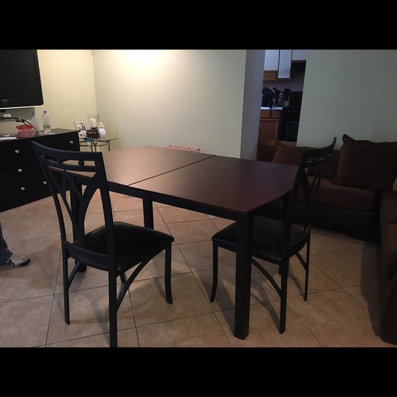 4-6 seat dining table, chairs, custom cut glass