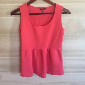 Pink peplum top - size XS