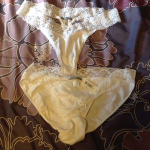 White thing and bikini panty bottoms