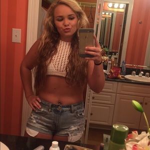 high rise festival American eagle shorts