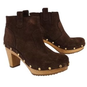 Tory Burch Ginevra brown suede ankle boots size 8M