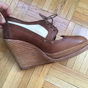 Rag and Bone cut out brogue wedges