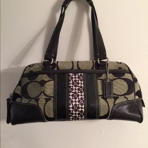 Coach Black and gray medium bag