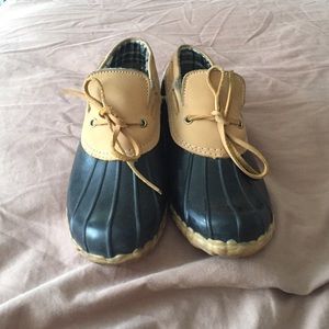 Duck bill water shoes.