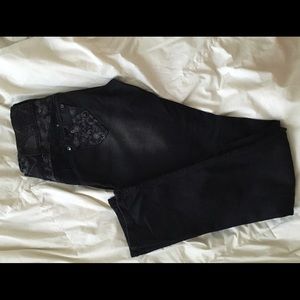 beautiful unique washed black skinny jeans