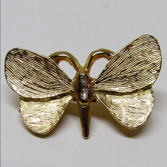 Jewelry Vintage Gold Tone Butterfly Brooch Pin Poshmark