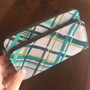 Free To Be Soft Wallet in Sea Plaid