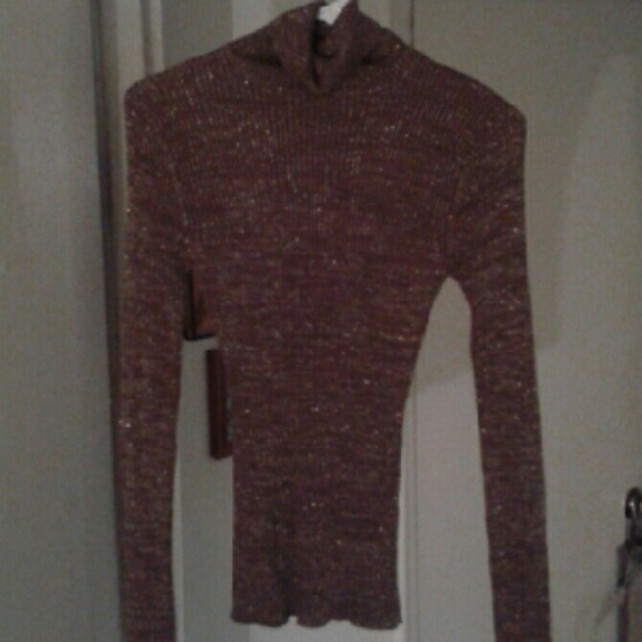 SALE  NWOT Turtleneck w/Subtle Golden Sparkles, Sm