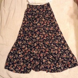 BEAUTIFUL HIPPIE MAXI floral button up skirt