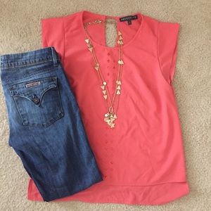 Brixon Ivy coral blouse