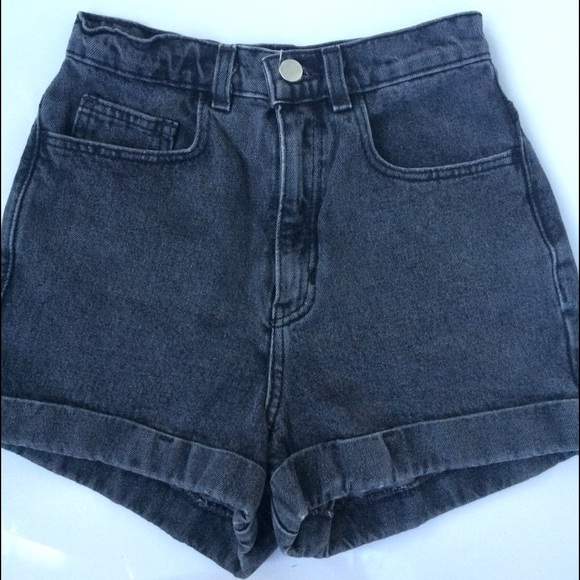 American Apparel High-Waist Jean Shorts