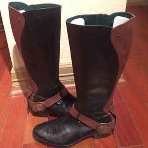 Sam Edelman two tone riding boots sz 8.5 like new!