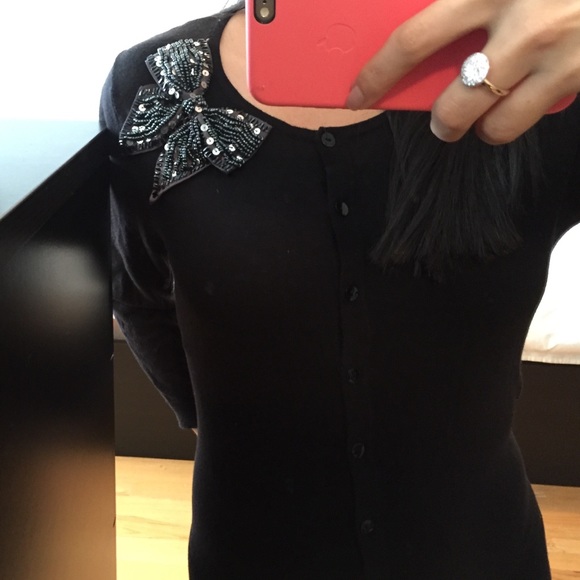 Black cardigan for work or cocktail