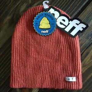 NEFF burnt orange beanie NWT