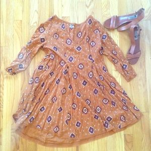 Urban outfitters ecote printed loose dress