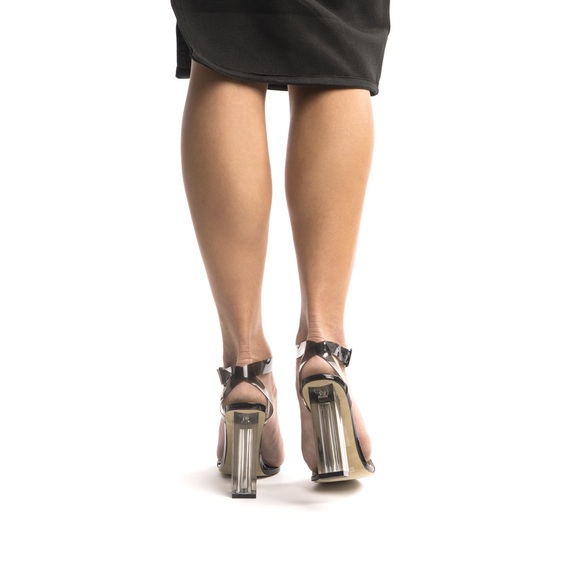 Sale ⬇️ Clear Black Ankle Strap Heels - Picture 3 of 5