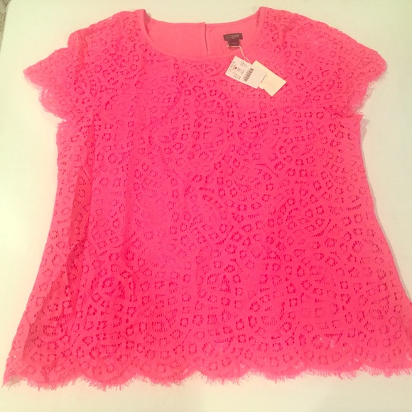 Lace short sleeve blouse