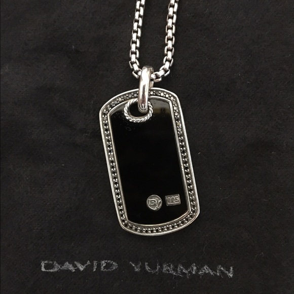 womens diamond dog tag necklace