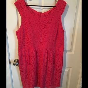 Raspberry shift dress