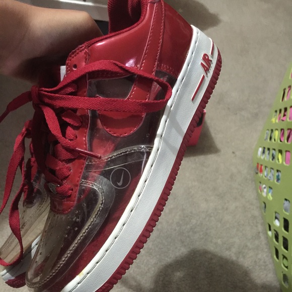 Red/clear Air Force ones