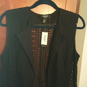 Alyce Anthrocite knit long vest new!!
