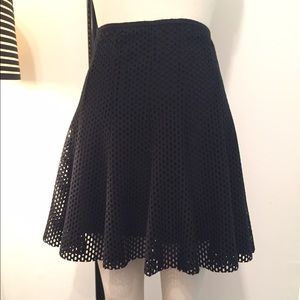 Sandro flirty mesh skirt