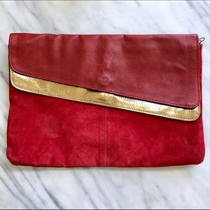 Topshop leather clutch