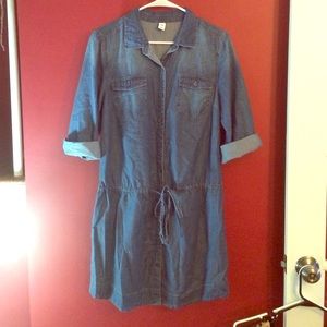 Long sleeved "denim" dress
